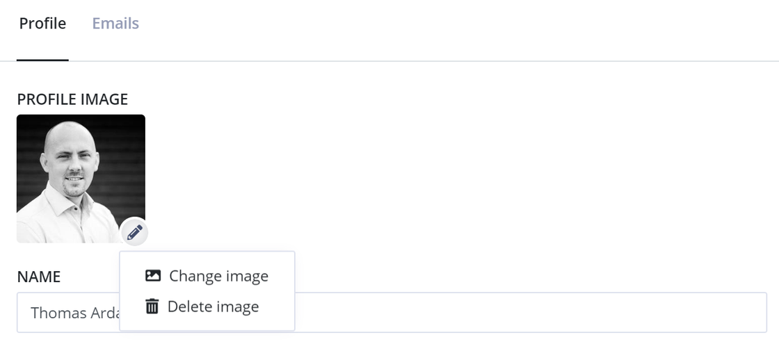 Delete profile image