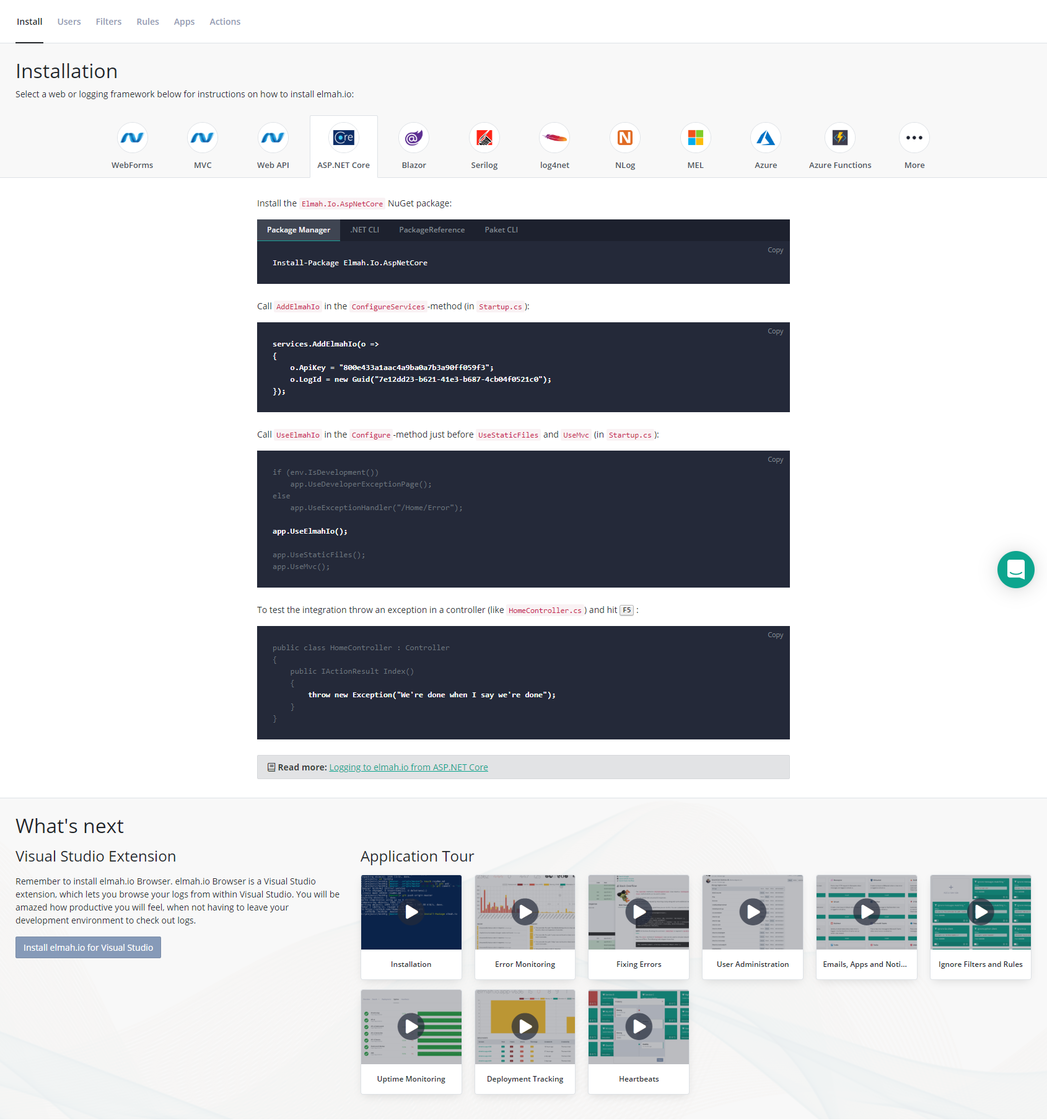 New install tab