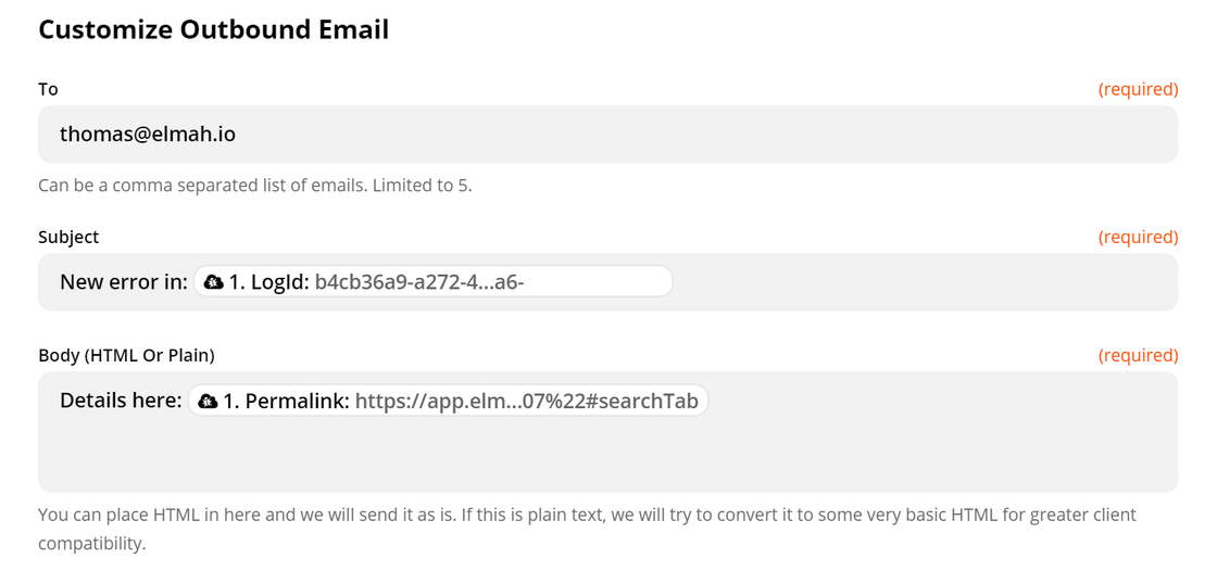 New Zapier fields