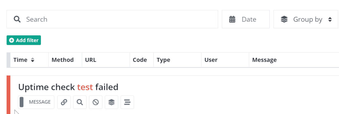 Filter uptime checks