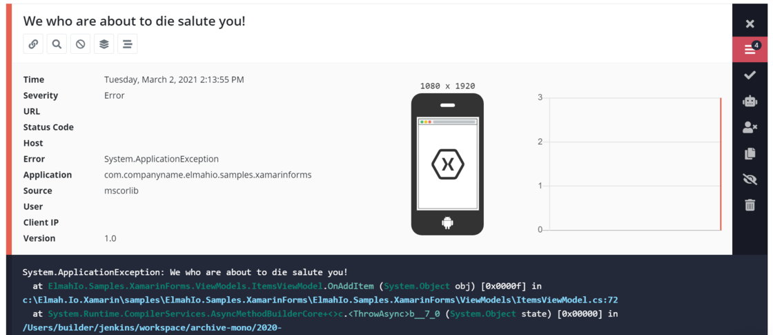 Logging to elmah.io from Xamarin