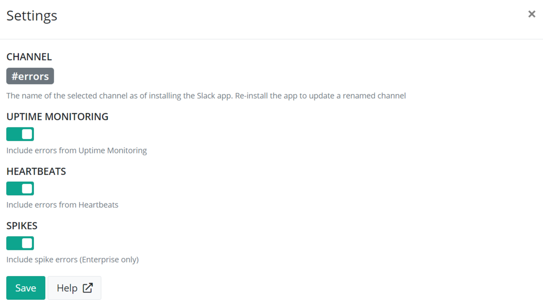 Channel on Slack app
