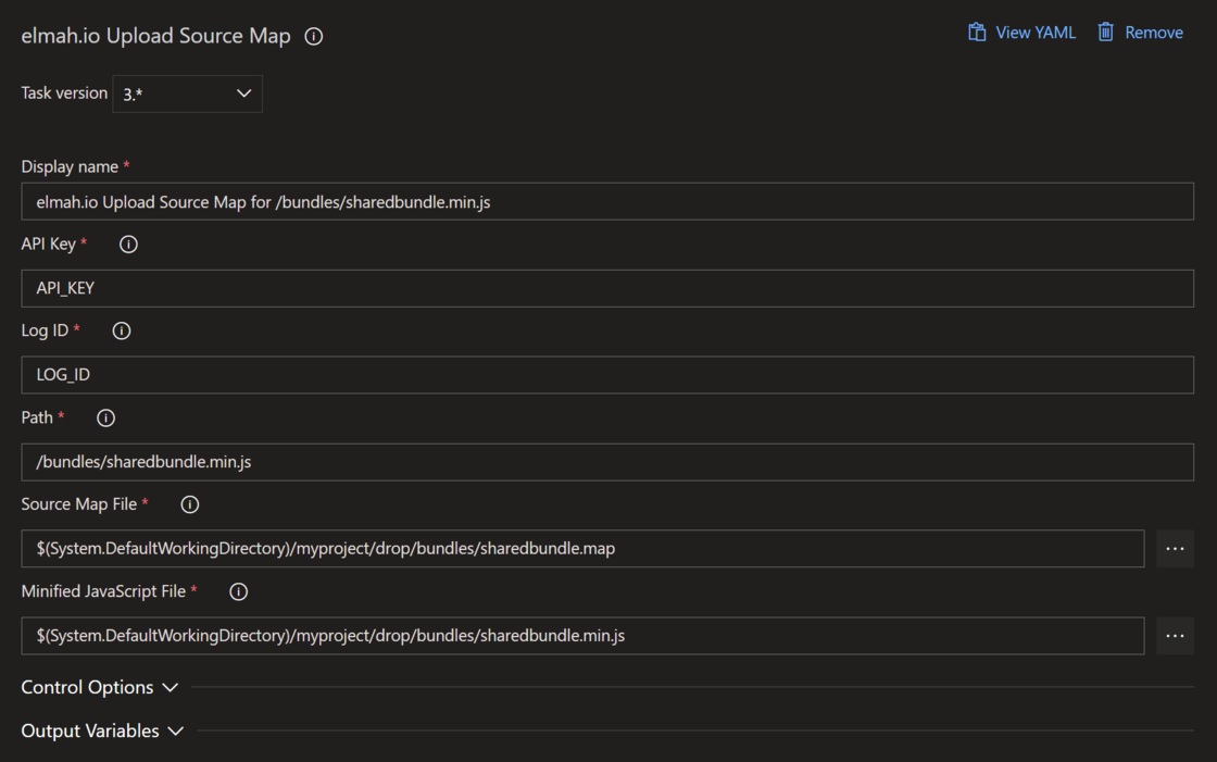 Azure DevOps extension for uploading source maps
