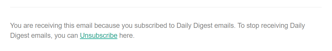 New email footers