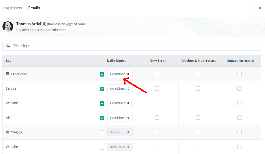 Subscribe user to multiple Daily Digests of a specific type