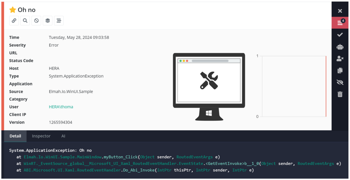 Logging to elmah.io from WinUI