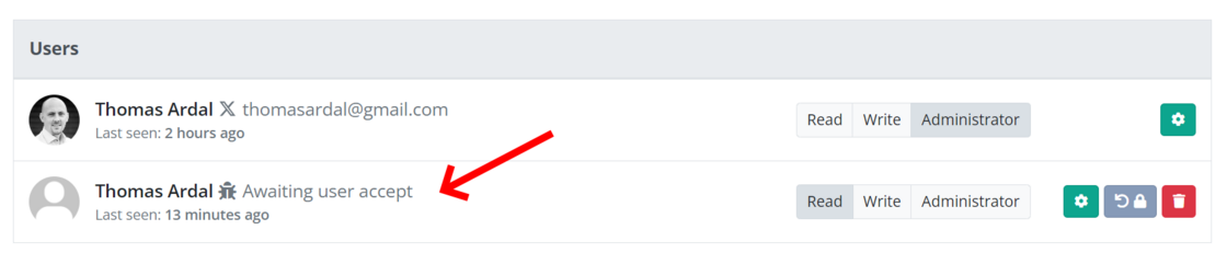 Added users will need to accept through email