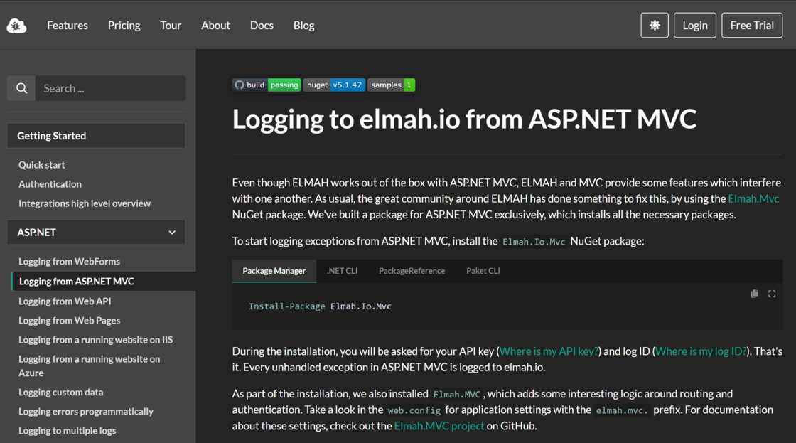 Dark theme on docs