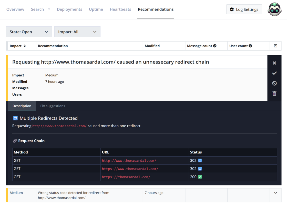 New Recommendations feature