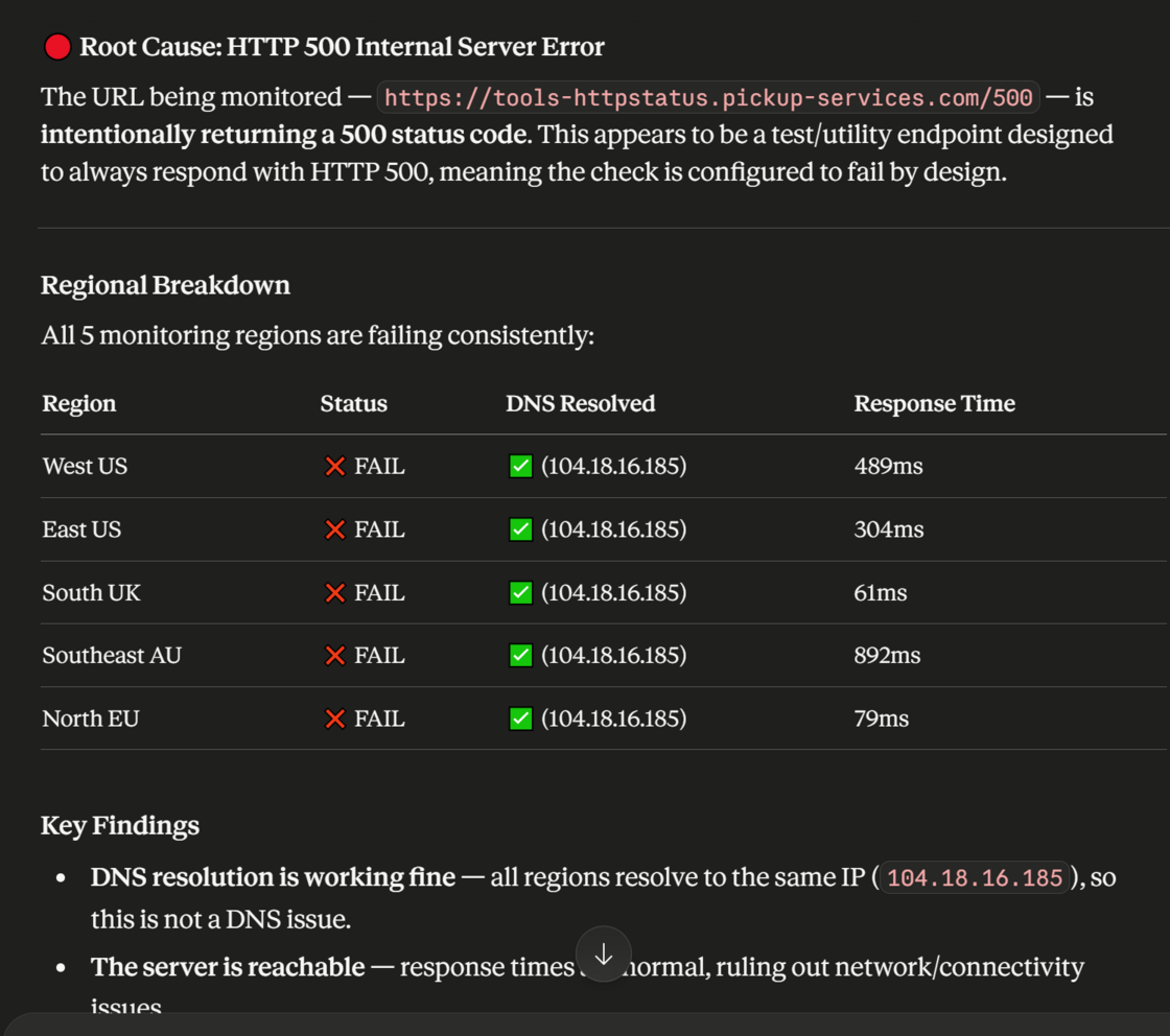 Uptime tools now available on the MCP Server