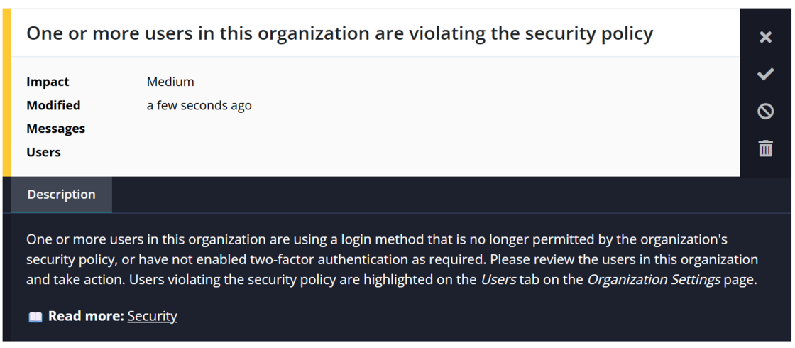 New recommendations when an organization contains insecure users