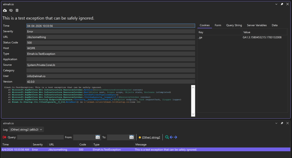 elmah.io for Visual Studio 3.5.37